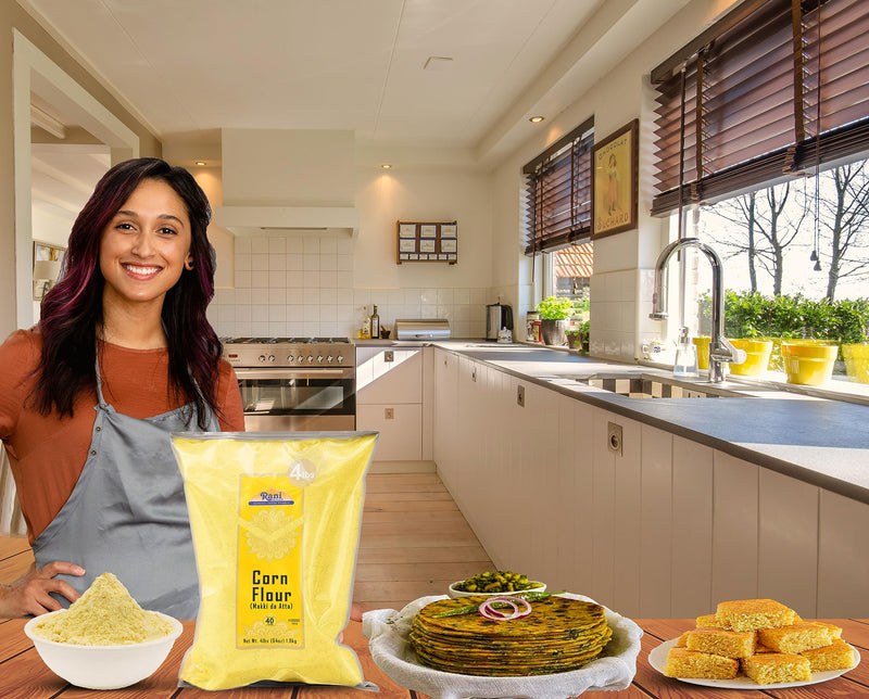 Rani Corn Flour (Makki ka Atta) 64oz (4lbs) 1.81kg Bulk ~ All Natural | Vegan | Gluten Friendly | NON-GMO | Kosher | Indian Origin