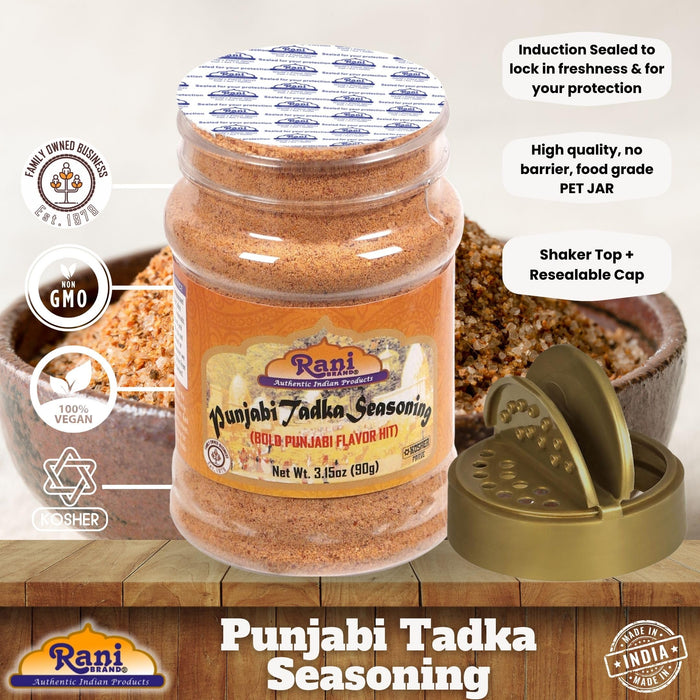 Rani Punjabi Tadka Seasoning (Bold Punjabi Flavor Hit) 3.15oz (90g) PET Jar ~ Shaker Top | All Natural | Vegan | Gluten Friendly | NON-GMO | Indian Origin