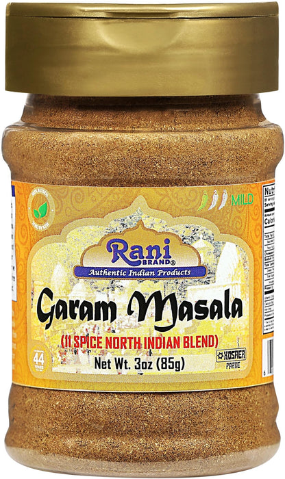 Rani Garam Masala Indian 11-Spice Blend 3oz (85g) PET Jar, Pack of 12 ~ All Natural, Salt-Free | Vegan | No Colors | Gluten Friendly | NON-GMO | Kosher | Indian Origin