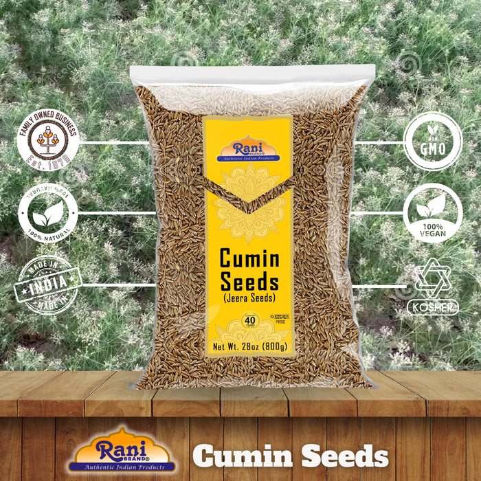 Rani Cumin Seeds Whole (Jeera) Spice 28oz (800g) ~ All Natural | Gluten Friendly | NON-GMO | Kosher | Vegan | Indian Origin