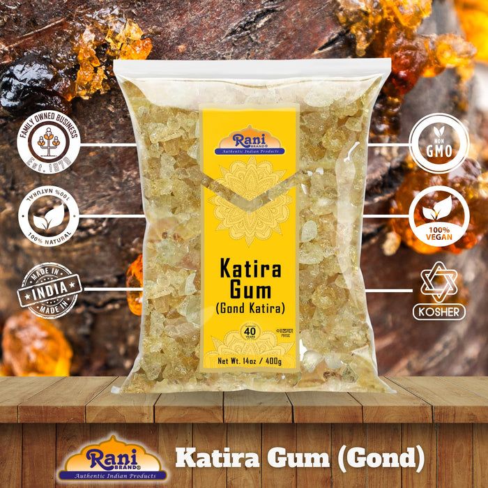 Rani Edible Gum Whole (Goonder Tragacanth Gum) 14oz (400g) ~ All Natural, Salt-Free | Vegan | No Colors | Gluten Friendly | NON-GMO | Kosher | Indian Origin