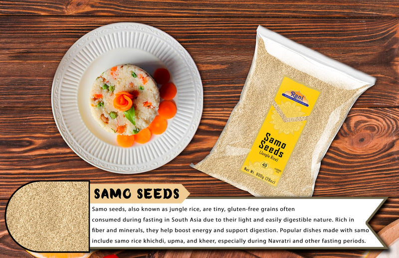 Rani Samo Seeds Whole 28oz (800g) Bulk ~ Japanese barnyard millet / Jungle Rice/Moriyo/ Samak Rice Echinochloa frumentacea ~ All Natural | Vegan | Gluten Friendly | Kosher | NON-GMO | Indian Origin