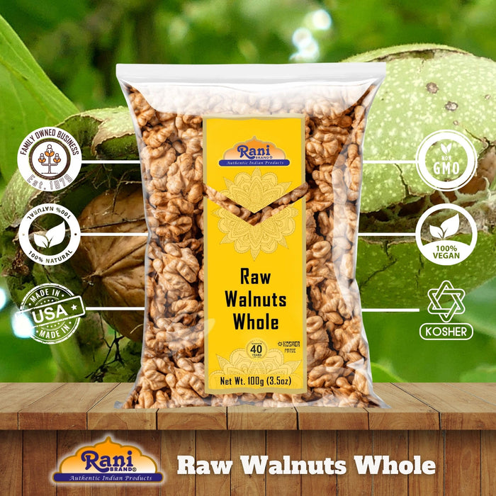 Rani Raw Walnuts, Whole 3.5oz (100g) ~ All Natural | Vegan | Kosher | Gluten Friendly | Fresh Product of USA