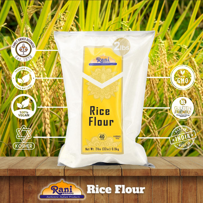 Rani Rice (White) Flour 32oz 2lbs (908g) ~ All Natural | Gluten Friendly | Vegan | NON-GMO | Kosher | Indian Origin