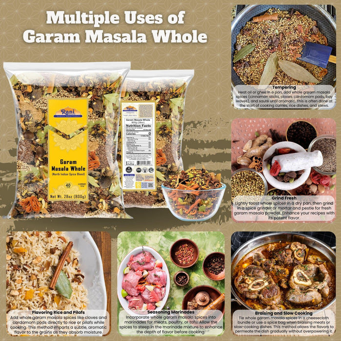 Rani Garam Masala Indian 11-Whole Spices Blend 28oz (800g) ~ All Natural, Salt-Free | Vegan | No Colors | Gluten Friendly | NON-GMO | Kosher | Indian Origin