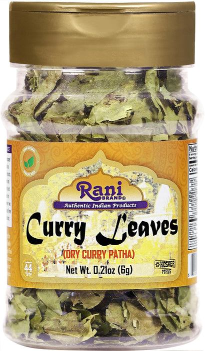 Rani Dried Curry Whole Leaves (Kari Neem Patha) Indian Spice 0.21oz (6g) ~ All Natural | Vegan | Gluten Friendly | NON-GMO | Kosher