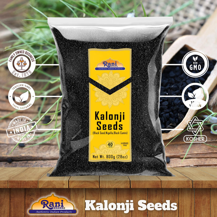 Rani Kalonji (Black Seed, Nigella Sativa, Black Cumin) Seeds 28oz (800g) All Natural ~ Gluten Friendly | NON-GMO | Kosher | Vegan | Indian Origin