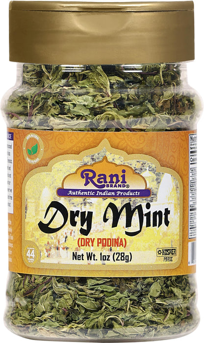 Rani Dry Mint Leaves (Podina Leaf) Spice, Dried Herb 1oz (28g) All Natural ~ Gluten Free Ingredients | NON-GMO | Kosher | Vegan | Indian Origin