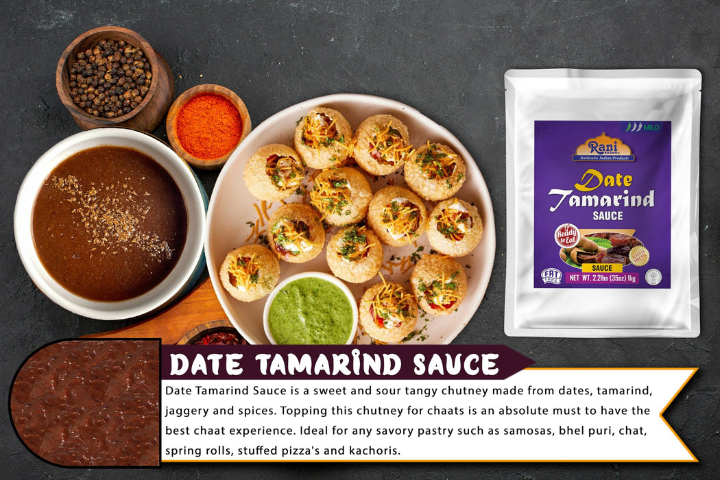Rani Dates & Tamarind Sauce 35oz (2.2lbs) 1kg Bulk, Ready to eat, Vegan ~ Gluten Free | NON-GMO | Kosher | No Colors | Indian Origin