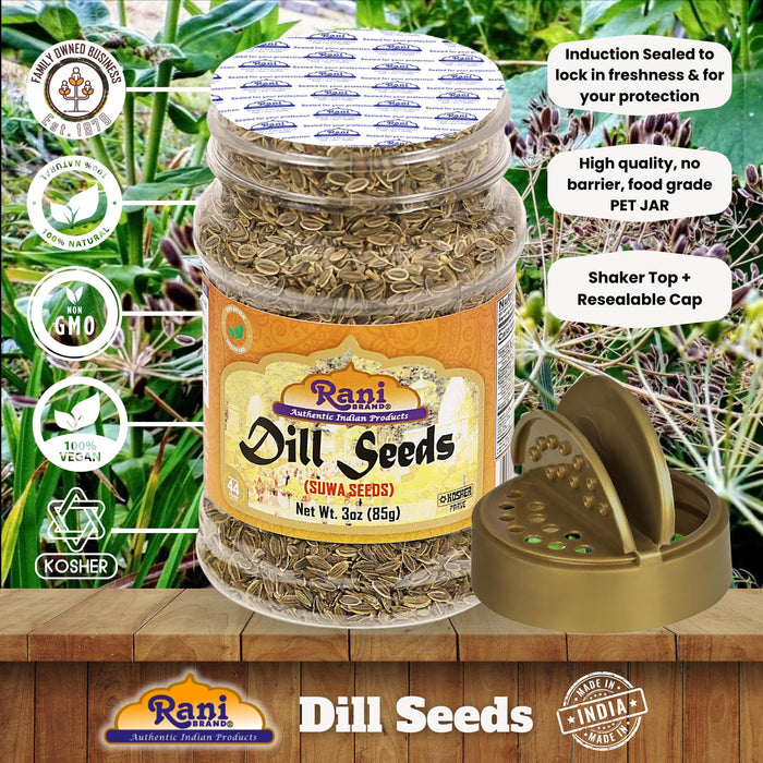 Rani Dill Seeds (Suwa / Sua) Whole, Spice 3oz (85g) ~ All Natural | Gluten Free Ingredients | NON-GMO | Kosher | Vegan | Indian Origin, Weed