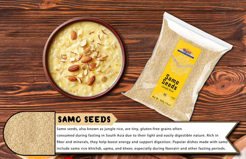 Rani Samo Seeds Whole (Japanese barnyard millet / Jungle Rice/Moriyo/ Samak Rice) Echinochloa frumentacea 14oz (400g) ~ All Natural | Vegan | Gluten Friendly | NON-GMO | Indian Origin