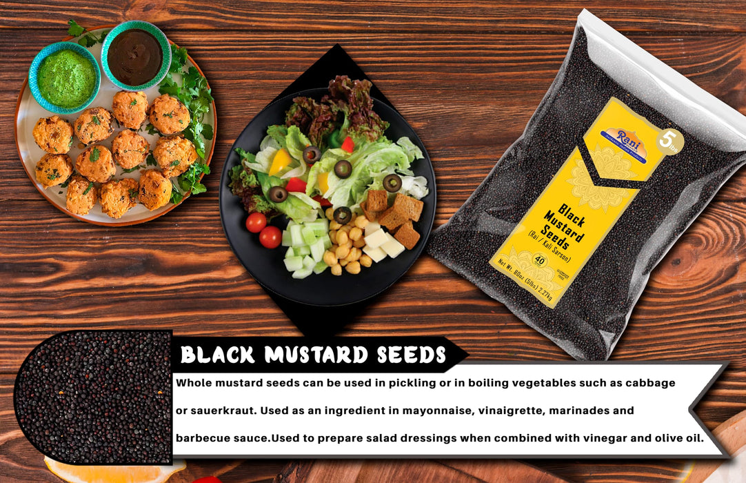 Rani Black Mustard Seeds Whole {10 Sizes Available}