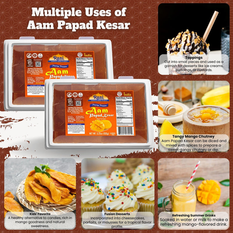 Rani Aam Pappad (Mango Fruit Snack) {3 Sizes Available}