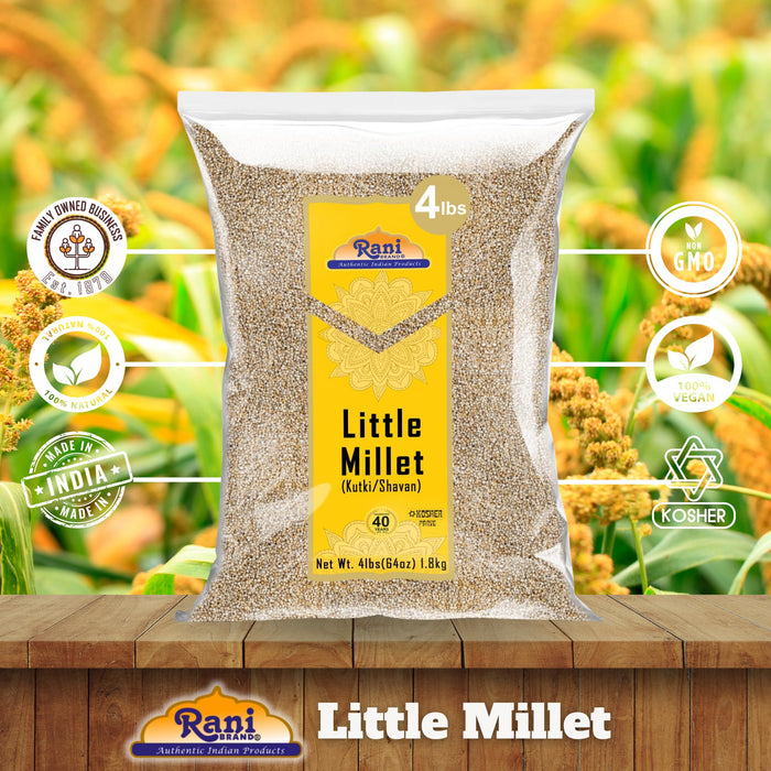 Rani Little Millet (Panicum Sumatrense) Whole Ancient Grain Seeds, 64oz (4lbs) 1.81kg~All Natural | Gluten Friendly | NON-GMO | Kosher | Vegan | Indian Origin