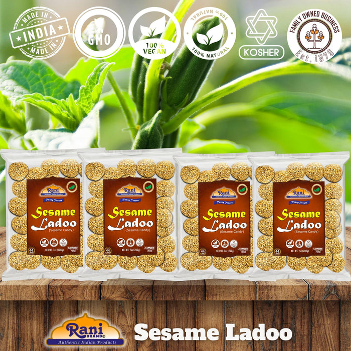 Rani Sesame Ladoo (Round Sesame Brittle Candy) 7oz (200g) {4 Sizes Available}