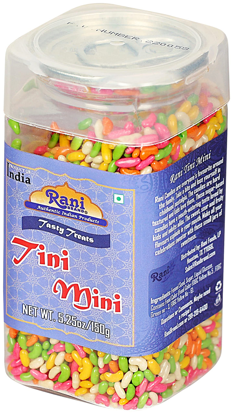 Rani Tini Mini 5.25oz (150g) Vacuum Sealed, Easy Open Top, Resealable Container ~ Indian Tasty Treats | Vegan | Gluten Friendly | NON-GMO | Indian Origin