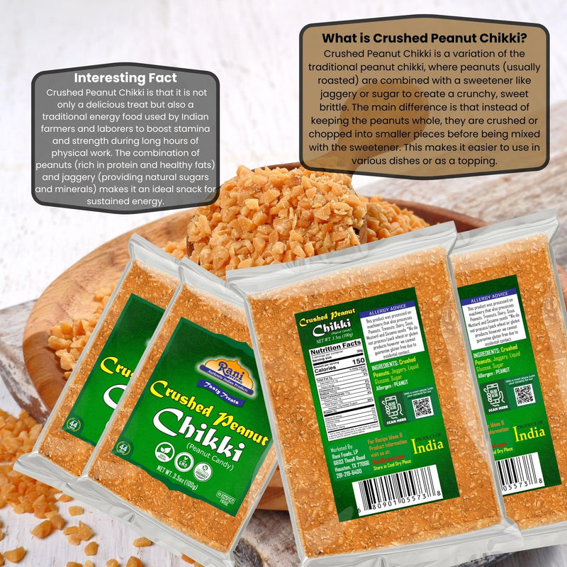 Rani Crushed Peanut Chikki (Indian Brittle Treat) {4 Available Packs}