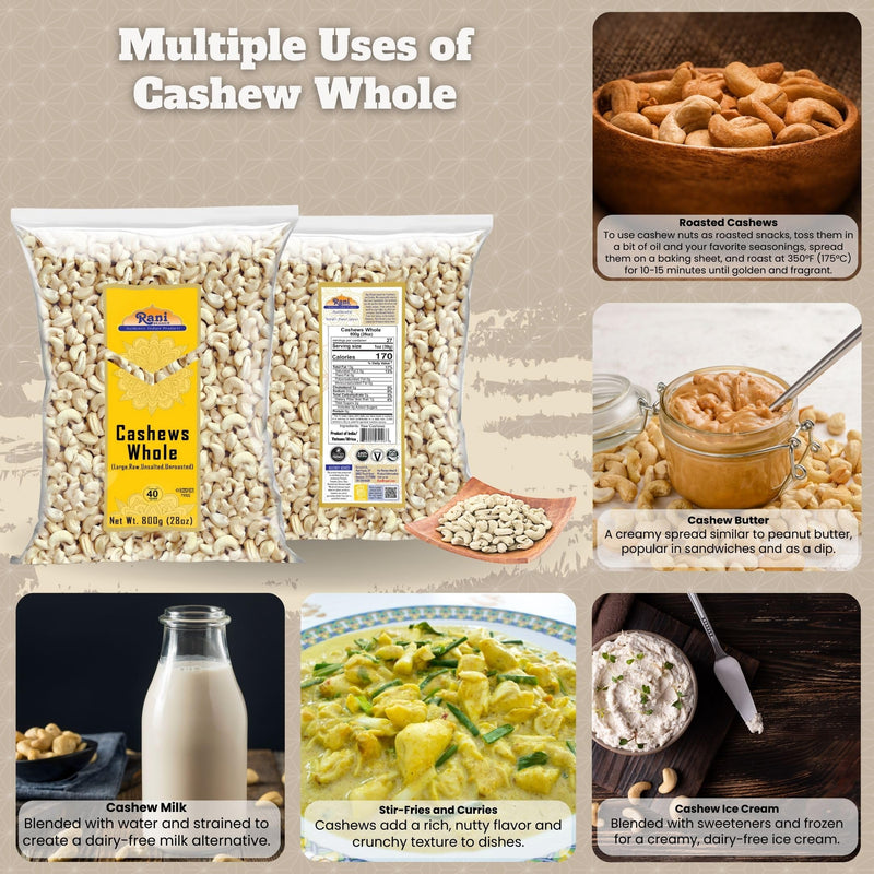 Rani Cashews Whole {5 Sizes Available}