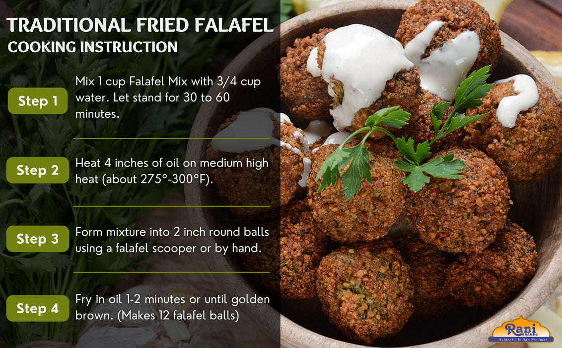 Rani Falafel Mix (Chickpeas & Spices Blend for Falafel) 20oz (1.25lbs) 567g PET Jar ~ Gluten Friendly | NON-GMO | Kosher | Product of USA
