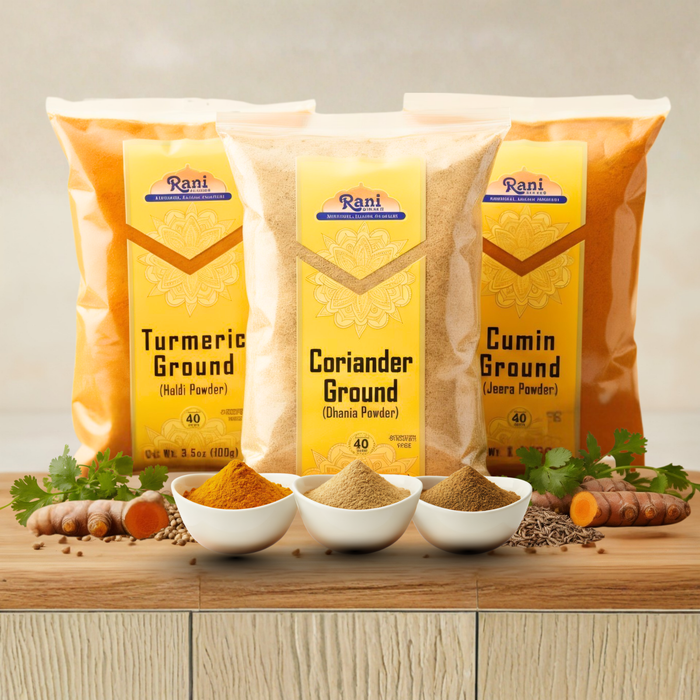 Rani Turmeric Ground, Coriander Powder, Cumin Ground ~ 3.5oz (100g) Co ...
