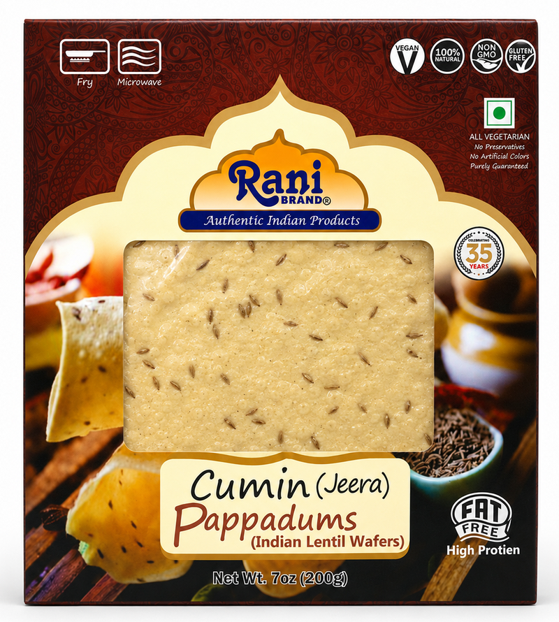 Rani Pappadums (Indian Lentil Wafer Snack) 7oz