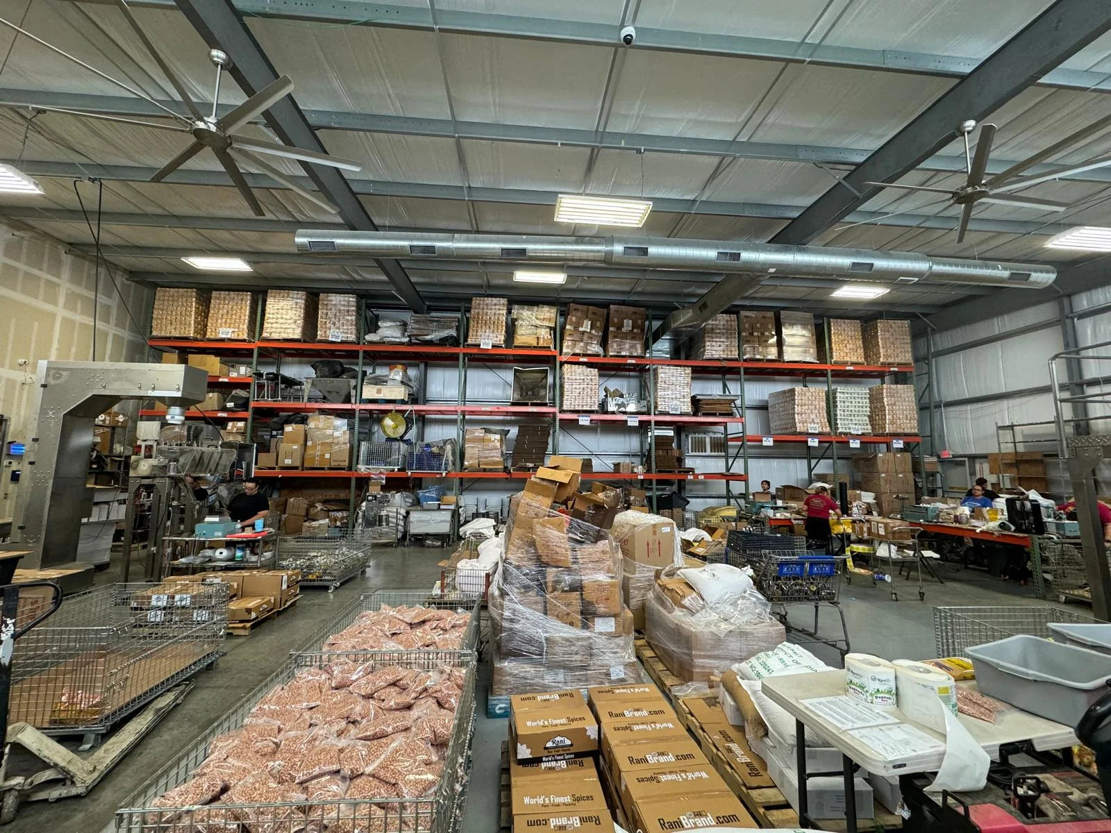 Packing floor at the Rani Foods Houston warehouse