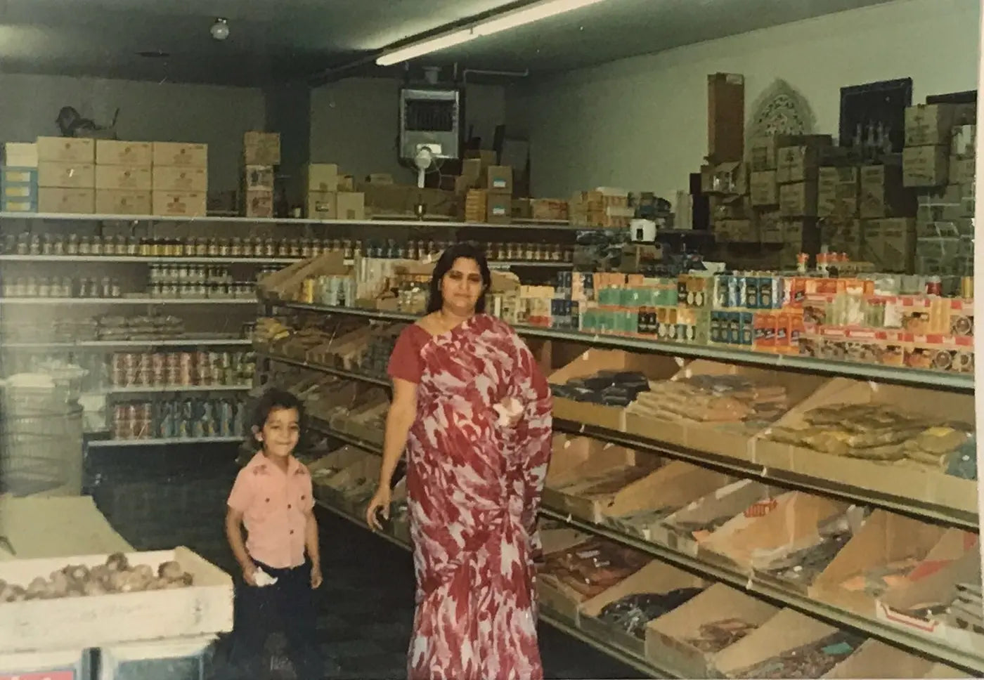 Phulan Chander in the aisles of the family store in the 1980s