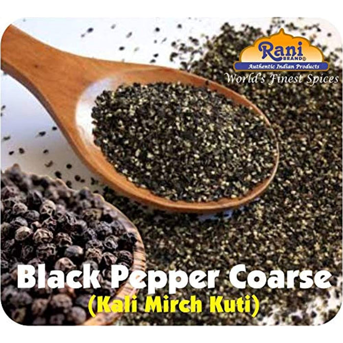 Rani Black Pepper Coarse Ground 28 Mesh (Table Grind), 3.5oz (100g) ~ Gluten Friendly | Non-GMO | Kosher | Natural