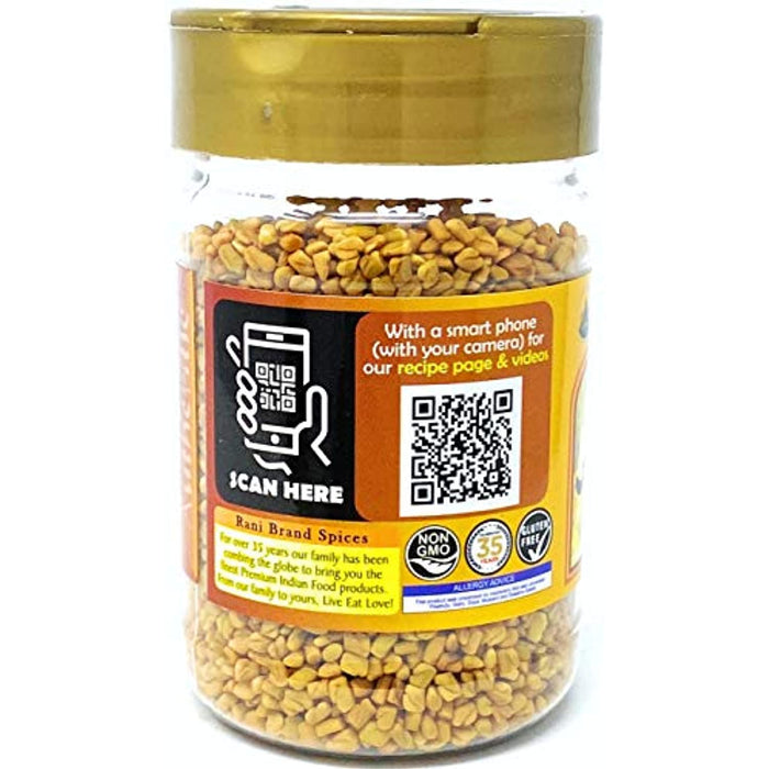 Rani Fenugreek (Methi) Seeds Whole 5oz (141g) PET Jar, Trigonella foenum graecum ~ All Natural | Vegan | Gluten Friendly | Non-GMO