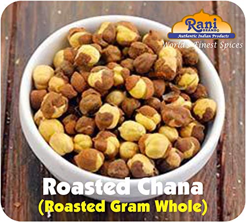 Rani Roasted Chana (Chickpeas) Plain Flavor 14oz (400g) PET Jar ~ All Natural | Vegan | No Preservatives | Gluten Friendly | Indian Origin | Great Snack, Ready to Eat