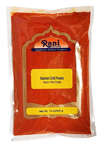 Rani Kashmiri Chilli Powder (Deggi Mirch, Low Heat) Ground Indian Spice 14oz (400g) ~ All Natural, Salt-Free | Vegan | Gluten Friendly | NON-GMO | Perfect for Deviled Eggs & Other Low Heat Dishes