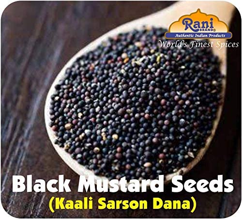 Rani Black Mustard Seeds Whole Spice (Kali Rai) 400oz (25lbs) 11.36kg Bulk Box ~ All Natural | Gluten Friendly | NON-GMO | Kosher | Vegan | Indian Origin