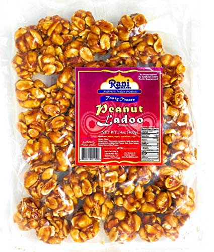 Rani Peanut Ladoo (Round Peanut Brittle Candy) 14oz (400g) ~ All Natural | Vegan | No colors | Gluten Free Ingredients | Indian Origin