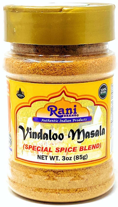 Rani Vindaloo Curry Masala 3oz (85g) PET Jar ~ Salt Free | Vegan | Gluten Friendly| NON-GMO | No colors