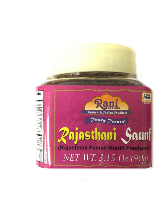 Rani Rajasthani Saunf (Mukhwas) 3.15oz (90g) PET Jar ~ Vegan | Indian Candy Mouth Freshener