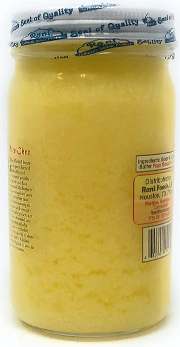 Rani Ghee Pure & Natural from Grass Fed Cows (Clarified Butter) 8oz (227g) ~ Glass Jar | Paleo Friendly | Keto Friendly | Gluten Free | Product of USA
