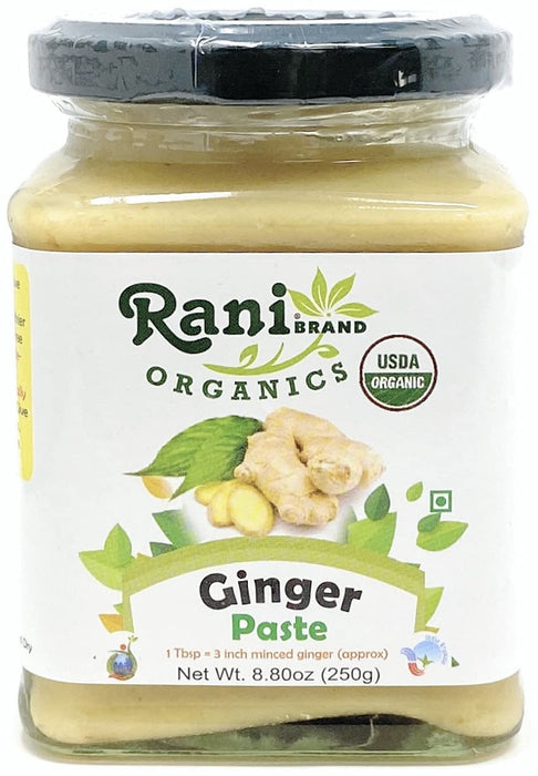 Rani Organic Ginger Cooking Paste 8.80oz (250g) ~ Vegan | Glass Jar | Gluten Free | NON-GMO | No Colors | USDA Certified Organic