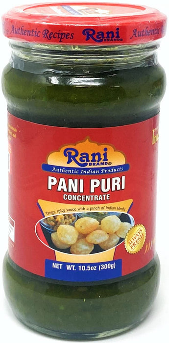 Rani Pani Puri Concentrate (Sweet & Spicy to Make Pani Water / Spicy Water) 10.5oz (300g) Glass Jar, Ready to Eat, Pack of 5+1 FREE ~ Vegan