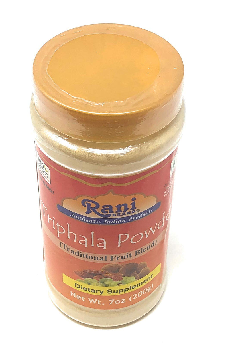 Rani Triphla Powder (Chebulic Myrobalan, Gooseberry, Terminalia Bellirica) 7oz (200g) ~ All Natural | Vegan | Non-GMO | Dietary Supplement | Indian Origin