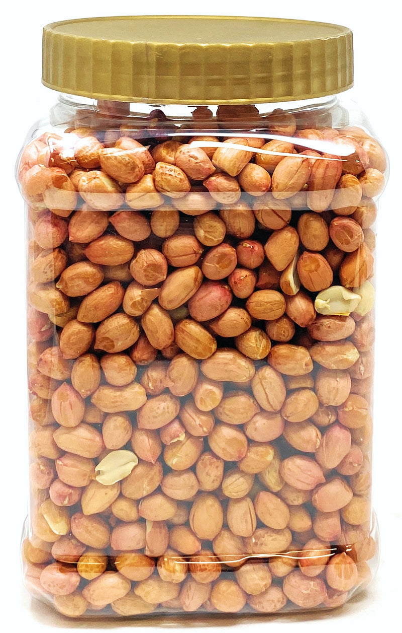 Rani Peanuts, Raw Whole With Skin (uncooked, unsalted) 40oz (2.5lbs) 1.14kg Bulk PET Jar ~ All Natural | Vegan | Gluten Friendly | Fresh Product of USA ~ Spanish Grade Groundnut / Red-skin