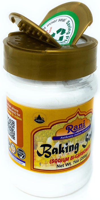Rani Baking Soda (SODIUM BI-CARBONATE) 7oz (200g) PET Jar ~ Used for cooking, NON-GMO | Indian Origin | Gluten Friendly