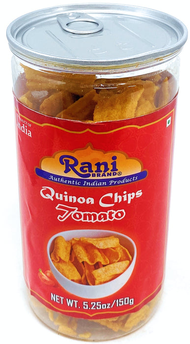 Rani Quinoa Chips Tomato 5.25oz (150g) Vacuum Sealed, Easy Open Top, Resealable Container ~ Indian Tasty Treats | Vegan | NON-GMO | Indian Origin & Taste