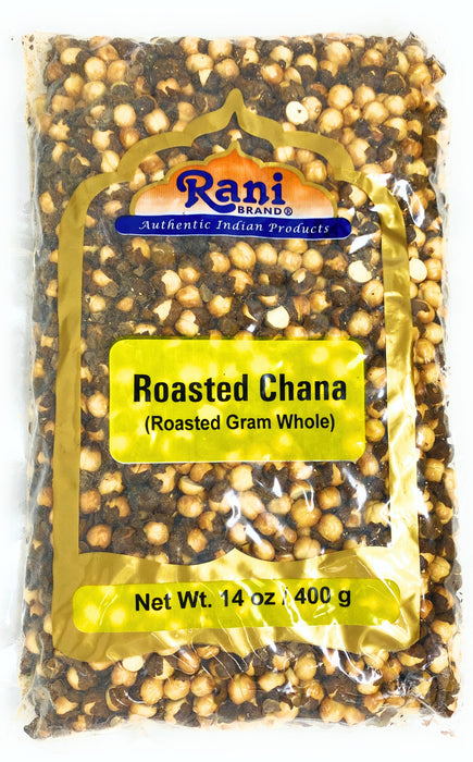 Rani Roasted Chana (Chickpeas) Plain Flavor 14oz (400g) ~ All Natural | Vegan | No Preservatives | Gluten Friendly | Indian Origin | Great Snack, Ready to Eat