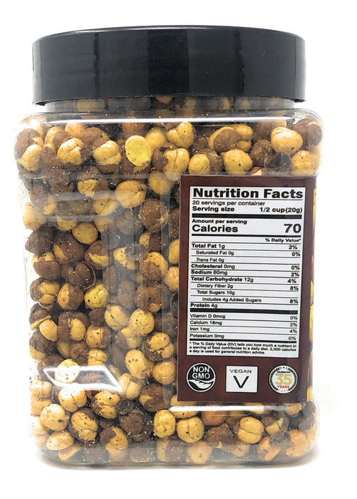 Rani Roasted Chana (Chickpeas) Black Pepper Flavor 14oz (400g) PET Jar ~ All Natural | Vegan | No Preservatives | Gluten Friendly | Indian Origin | Great Snack, Ready to Eat | Seasoned with 5 Spices