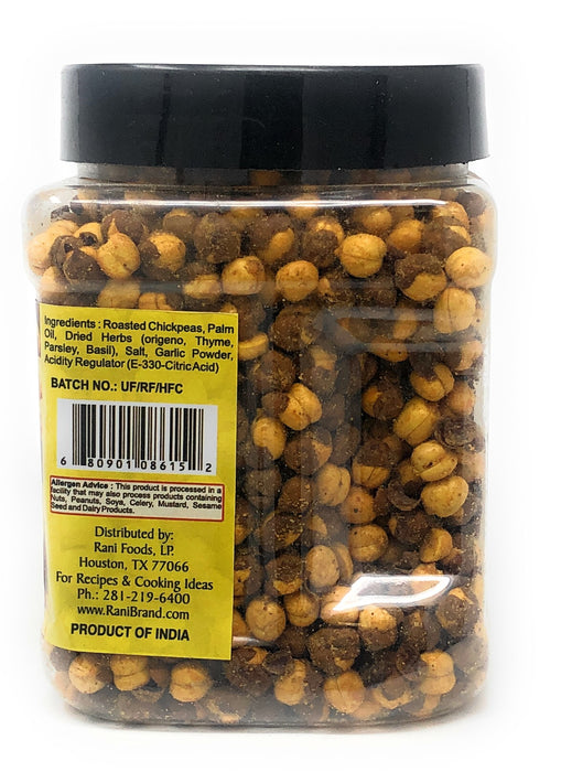 Rani Roasted Chana (Chickpeas) Hi-Fi Flavor 14oz (400g) PET Jar ~ All Natural | Vegan | No Preservatives | Gluten Friendly | Indian Origin | Great Snack, Ready to Eat | Seasoned with 8 Spices