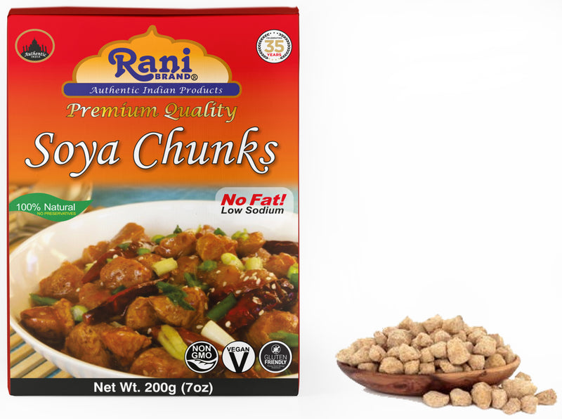 Rani Soya Chunks Nuggets (High Protien) 7oz (200g) ~ All Natural, Salt-Free | Vegan | No Colors | Gluten Friendly | NON-GMO | Indian Origin | Meat Alternate Substitute