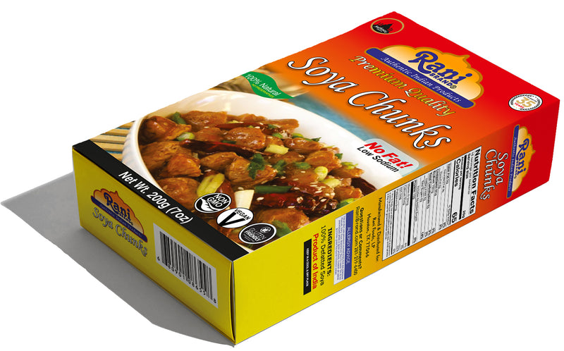 Rani Soya Chunks Nuggets (High Protien) 7oz (200g) ~ All Natural, Salt-Free | Vegan | No Colors | Gluten Friendly | NON-GMO | Indian Origin | Meat Alternate Substitute
