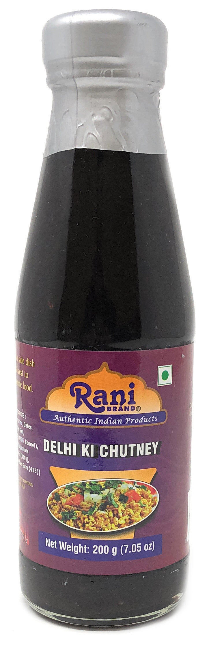 Rani Delhi Ki Chutney (Sweet, Sour & Spicy Dipping Sauce) 7oz (200g) Glass Jar, Ready to eat, Vegan Gluten Free | NON-GMO | No Colors | Indian Origin