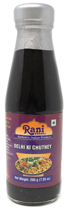 Rani Delhi Ki Chutney (Sweet, Sour & Spicy Dipping Sauce) 7oz (200g) Glass Jar, Ready to eat, Vegan Gluten Free | NON-GMO | No Colors | Indian Origin