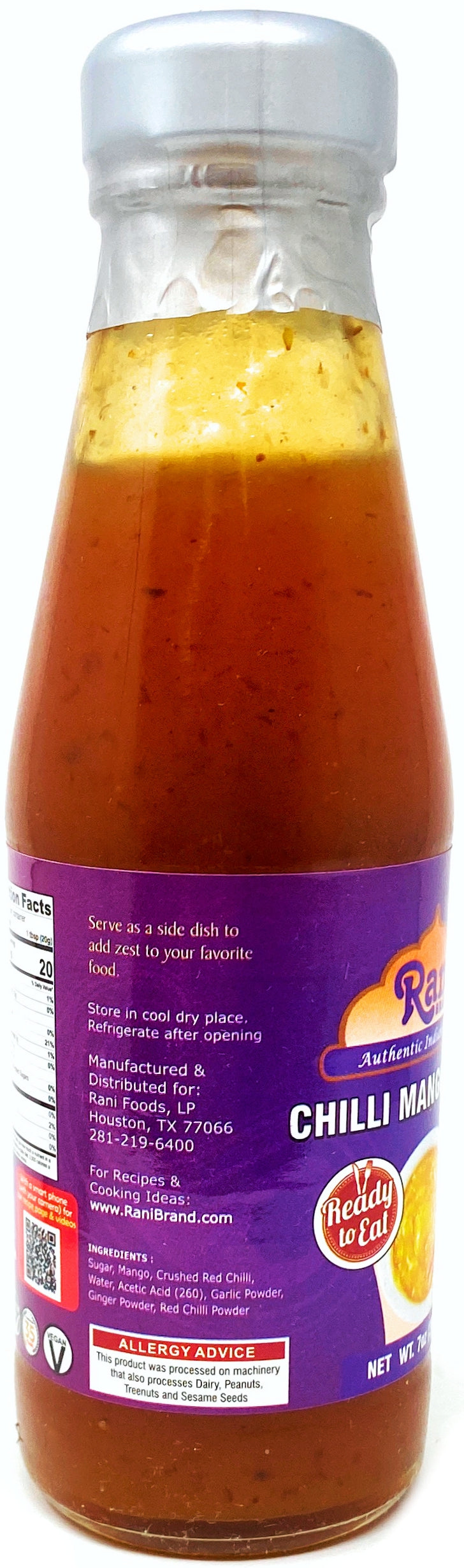 Rani Chilli Mango Sauce (Sweet & Spicy Dipping Sauce) 7oz (200g) Glass Jar, Ready to eat, Vegan ~ Gluten Free | NON-GMO | Indian Origin